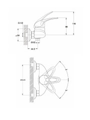 Смеситель для душевой кабины KLO5-A048