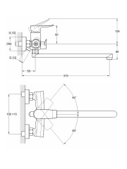Смеситель для ванны одноручный GOB7-A134