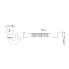 Сифон для душевого поддона P162-0