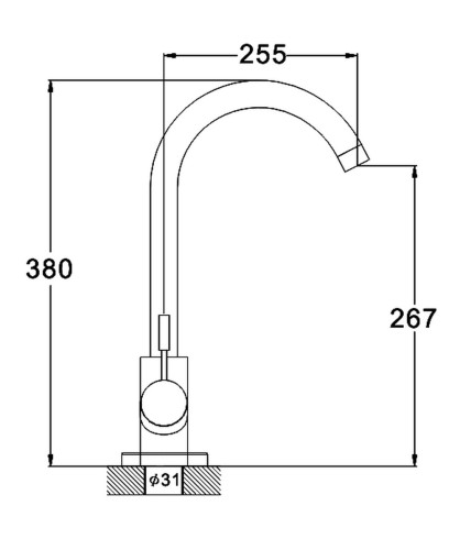 Смеситель для кухни одноручный ZAP4-A090