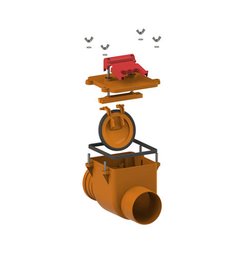 Клапан обратный канализационный d110 СТАНДАРТ