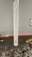 Удлинитель коаксиальной трубы 60/100 L=1000 с наконечником АНТИЛЕД косой стальной УЦЕНКА 151201