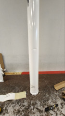 Удлинитель коаксиальной трубы 60/100 L=1000 с наконечником АНТИЛЕД косой стальной УЦЕНКА 151201