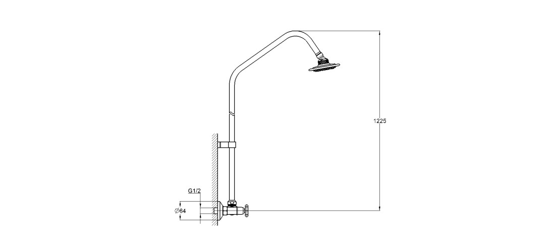 Смеситель с душевой стойкой JIK16-A102-A
