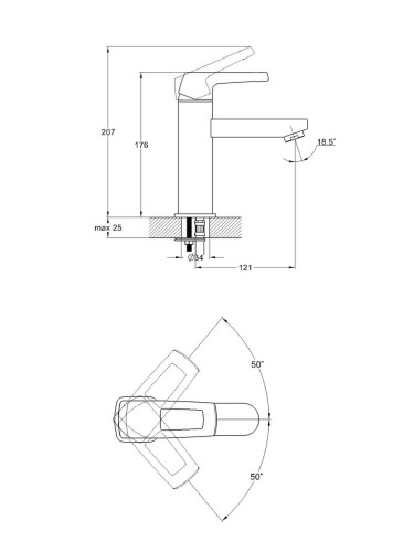 Смеситель для умывальника одноручный LEF1-A232