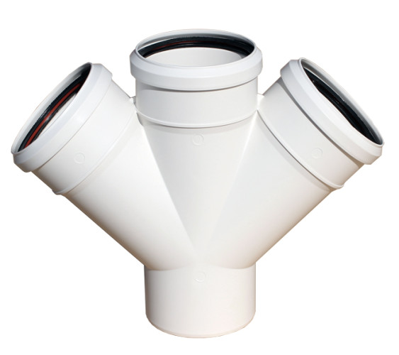 Крестовина канализационная бесшумная одноплоскостная 110х110х110/45 УЮТ