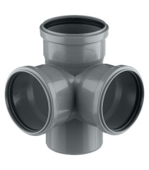 Крестовина двухплоскостная канализационная d110х110х110/90 СТАНДАРТ