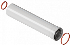 Удлинитель коаксиальной трубы 60/100.L=500 (White) Y-05M/ST