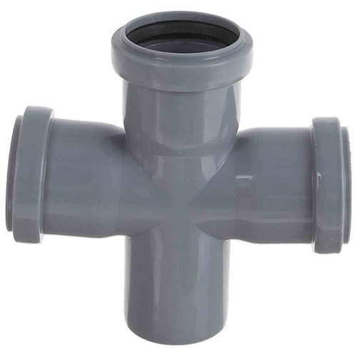 Крестовина одноплоскостная канализационная d50х50х50/90 СТАНДАРТ