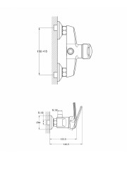 Смеситель для душевой кабины LWZ5-A182