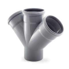 Крестовина одноплоскостная канализационная d110х110х110/45 СТАНДАРТ