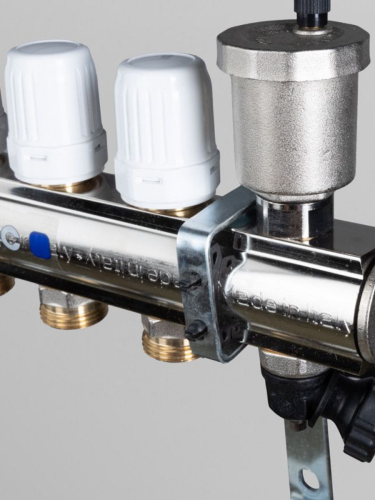 Блок коллекторный 10 выходов х1.0"х3/4" В-В-ЕК латунь VTc.594