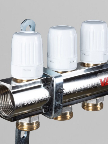 Блок коллекторный 10 выходов х1.0"х3/4" В-В-ЕК латунь VTc.594