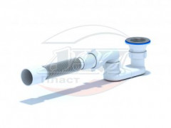 Сифон АНИ для душевого поддона плоский 1 1/2" с гибкой трубой 40/50 E015