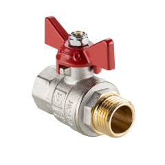 Кран шаровой 1/2" в/н бабочка BASЕ-ГОСТ VT.218S