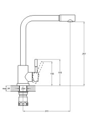 Смеситель для кухни одноручный EZA4-B090