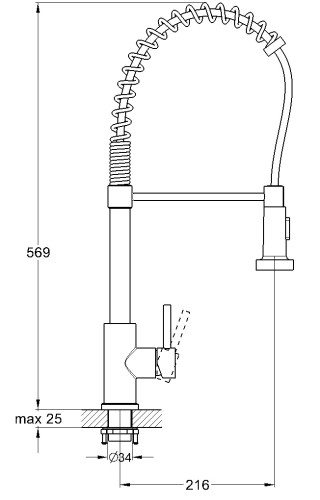 Смеситель для кухни одноручный ZAP4-G090