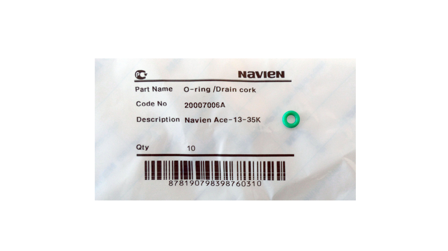 Кольцо уплотнительное для пробки циркул. насоса Navien к Deluxe, Ace, Atmo, Deluxe Plus(20007006A)