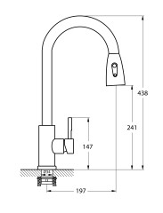 Смеситель для кухни одноручный ZAP4-H090
