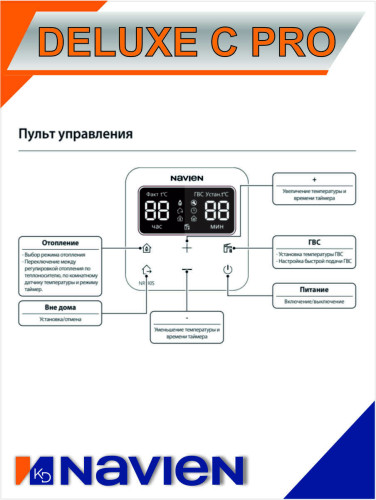 Котел газовый настенный Navien Deluxe С PRO-24K