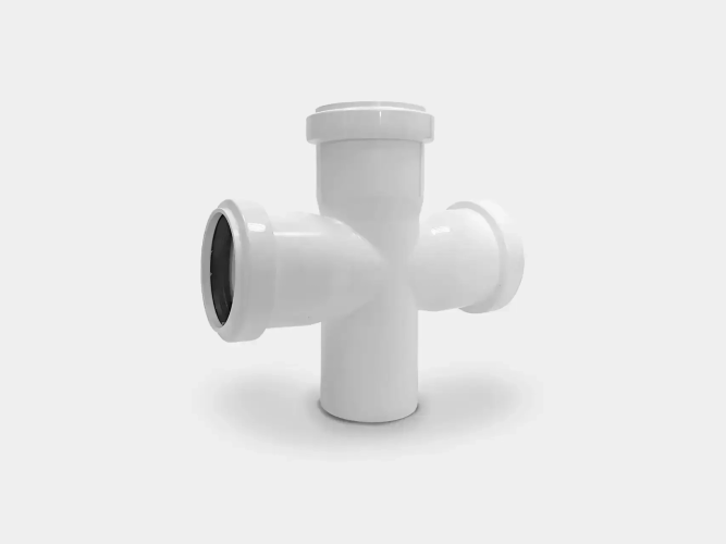 Крестовина канализационная бесшумная одноплоскостная 50х50х50/90 УЮТ КОНТУР