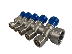 Коллектор 5 выхода х1.0"х1/2"х16 Н-В латунь ZEGOR QS-1852