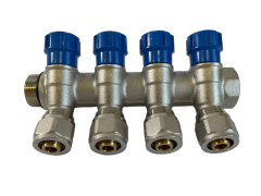 Коллектор 4 выхода х3/4" х1/2"х16 Н-В латунь ZEGOR QS-1642