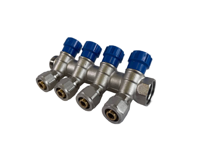 Коллектор 4 выхода х3/4" х1/2"х16 Н-В латунь ZEGOR QS-1642