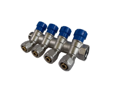 Коллектор 4 выхода х3/4" х1/2"х16 Н-В латунь ZEGOR QS-1642