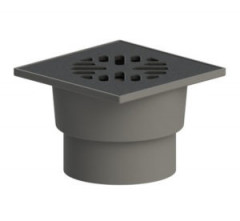 Трап вертикальный d50 с сухим затвором. решетка нержавеющая сталь