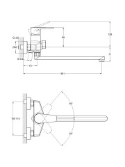 Смеситель для ванны одноручный ZIG7-A166