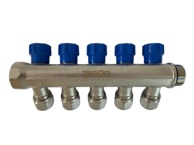 Коллектор 5 выхода х3/4" х1/2"х16 Н-В латунь ZEGOR QS-1652