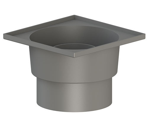 Трап вертикальный d110 с сухим затвором. решетка нержавеющая сталь