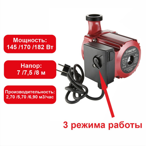 Насос циркуляционный RS 25/8-180 с гайками VRS.258 VT