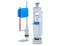 Арматура запорная АНИ WC6550М кнопка металлизированная нижний подвод воды