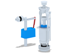 Арматура запорная АНИ WC6050 кнопка белая боковой подвод воды