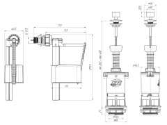 Арматура запорная АНИ WC4050 ручка шток боковой подвод воды