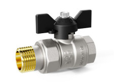 Кран шаровой латунный LD Pride 47.20 Ду20 В-ГШ.Б исполнение 2 с американкой бабочка