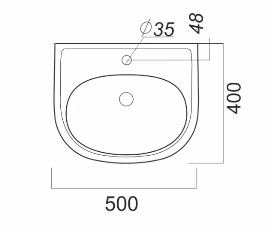 Умывальник(раковина) КОМФОРТ с отверстием SANITA