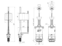Арматура запорная АНИ WC4550 ручка шток нижний подвод воды