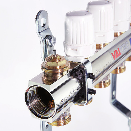 Блок коллекторный 8 выходов х1.0"х3/4" В-В-ЕК латунь VTc.594