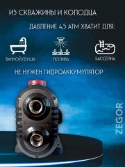 Установка водоснабжения ALFA(SCALA 2)-1065 с частотным преобразователем ZEGOR