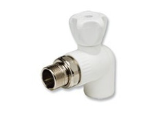 Кран радиаторный угловой НР 25х3/4&quot; ПП(б) КОНТУР