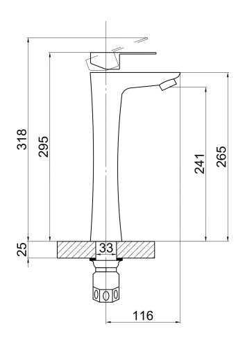Смеситель для умывальника одноручный JAT1-В094