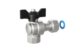 Кран шаровой латунный LD Pride 47.20 Ду20 В-НкГк.У.Б бабочка накидная гайка