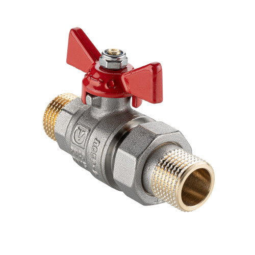 Кран шаровой 3/4" н/н с американкой бабочка BASE-ГОСТ VT.226S