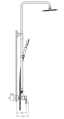 Смеситель с душевой стойкой EZA16-А090