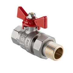 Кран шаровой 3/4" н/в с американкой бабочка BASE-ГОСТ VT.227S