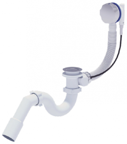 Перелив полуавтомат с прямоточным сифоном. с переходной трубой 45° 40*50 ЕМ311