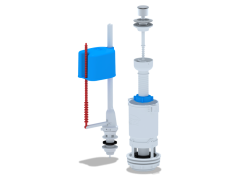 Арматура запорная АНИ WC4550M металлизированная ручка шток нижний подвод воды